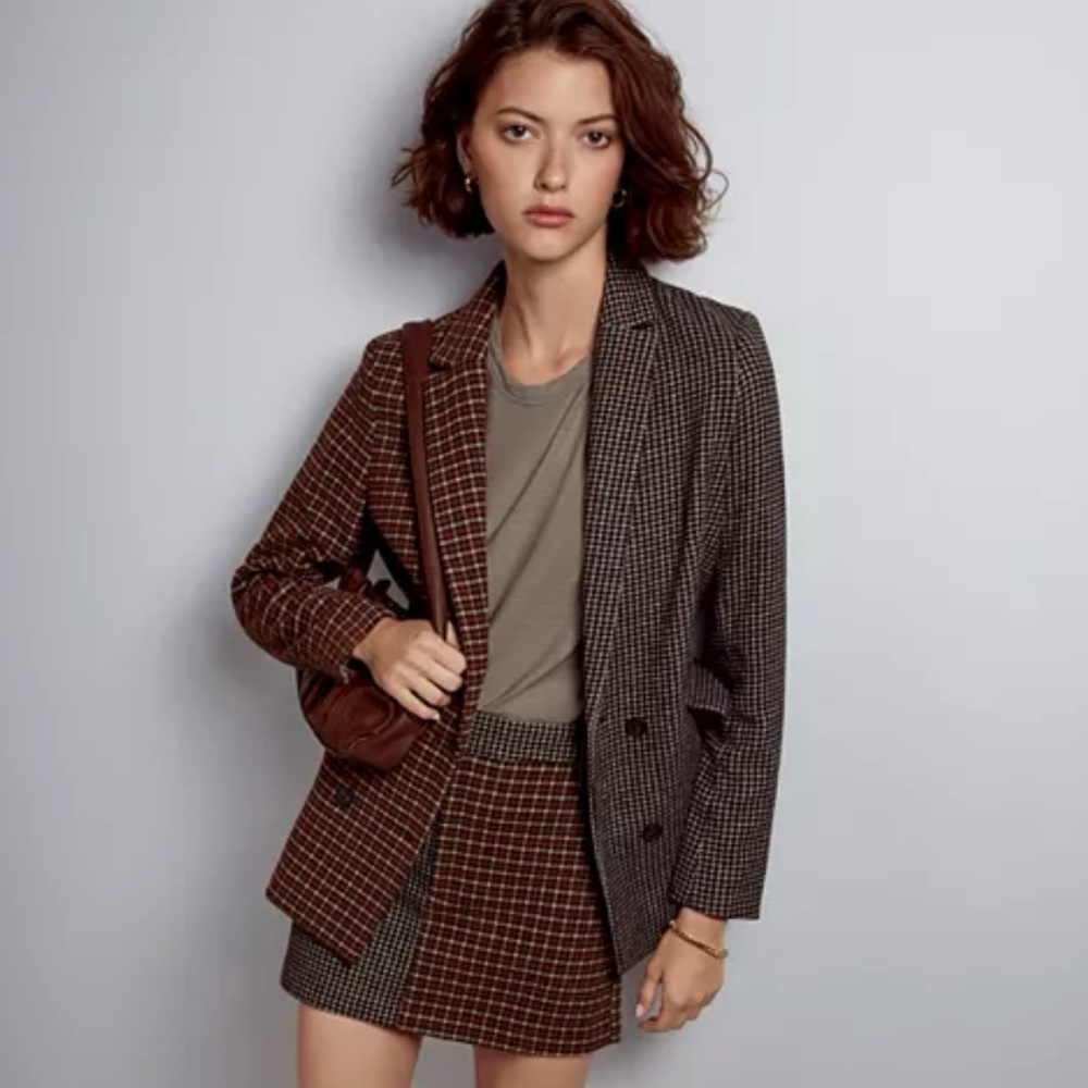 Rails Brown and Black Blazer with Houndstooth Pattern - Picture 6 of 9